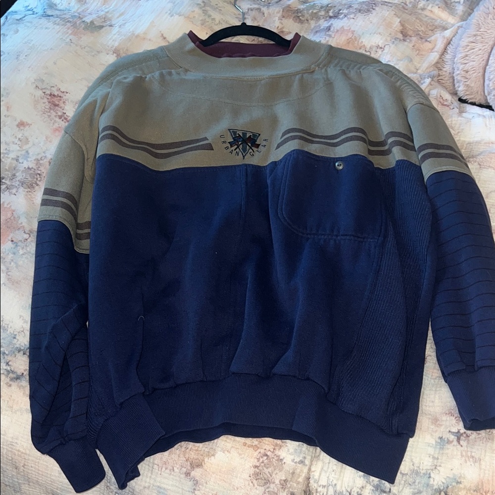 Oversized Blue and green vintage Sweater